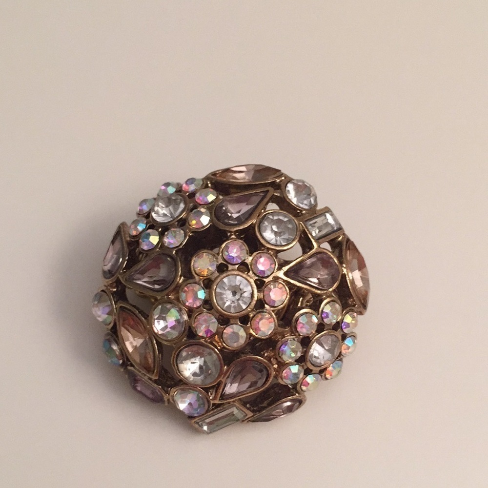 Multicolored stretch flower ring
